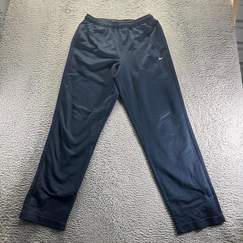 Nike‎ Pant Mens XL Blue Polyester Track Straight Performance Sports Basketball